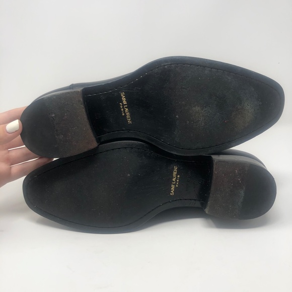 YSL YVES SAINT LAURENT Black Chelsea Ankle Boot 10 - Picture 7 of 10